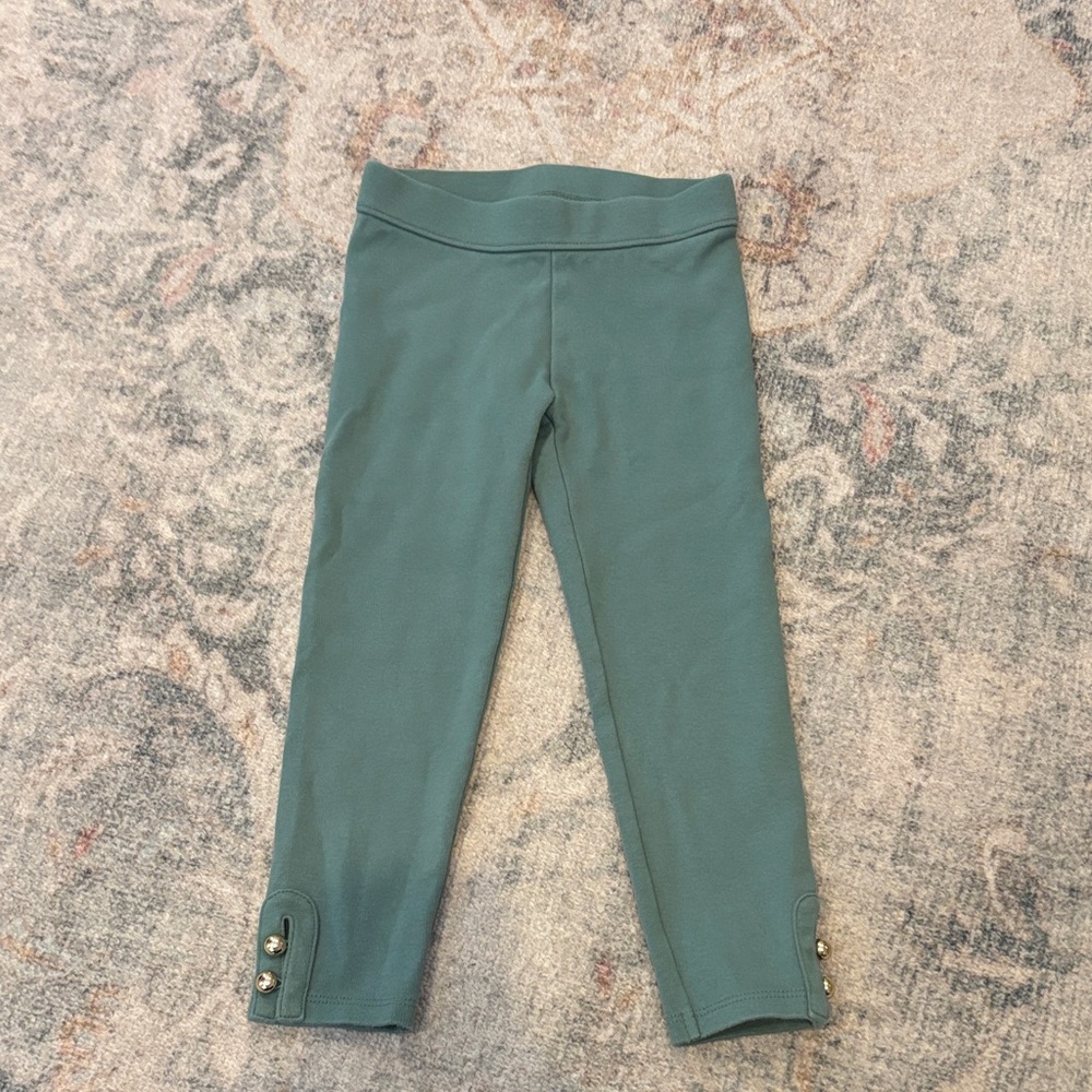 Janie and Jack Sea Green Kids Leggings